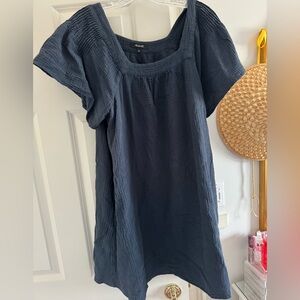 Madewell Women’s Navy Smocked Mini Dress